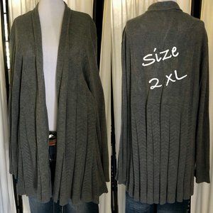 Esperanza gray knit Cardigan Sz 2XL